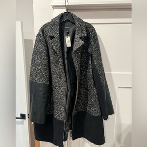 Lane Bryant Black and Gray Textured Jacket